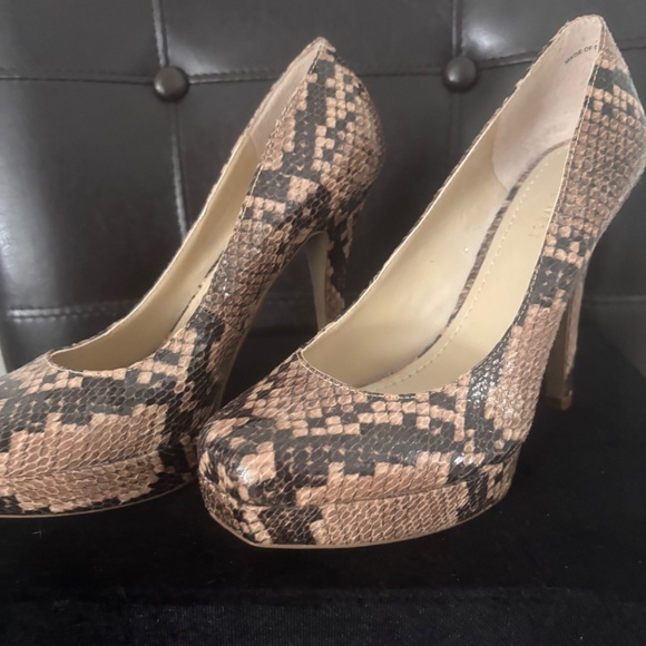 Nine West Snake Skin Platform Heels - Picture 2 of 6